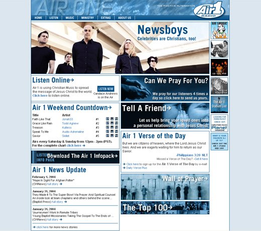 Air1 Radio Homepage