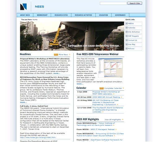 Network for Earthquake Engineering Simulation Homepage